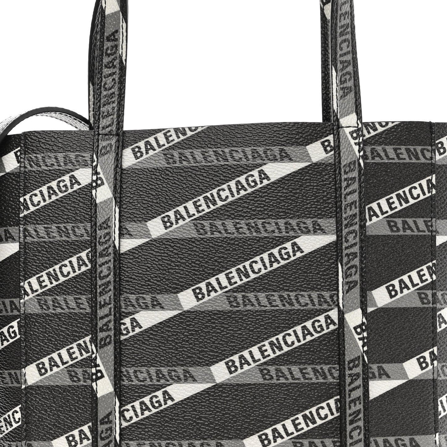 Coated Canvas Losange Monogram Mini Tote Black Grey