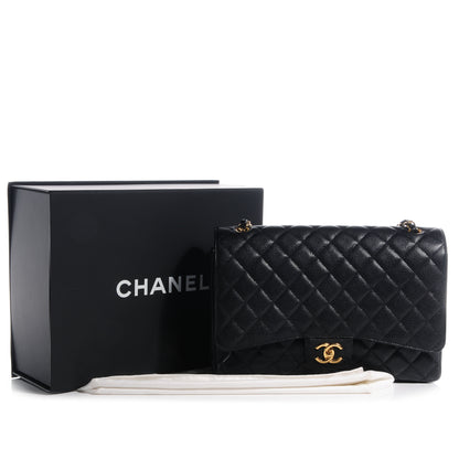 Chanel Caviar Quilted Maxi Double Flap Black 8 of 9