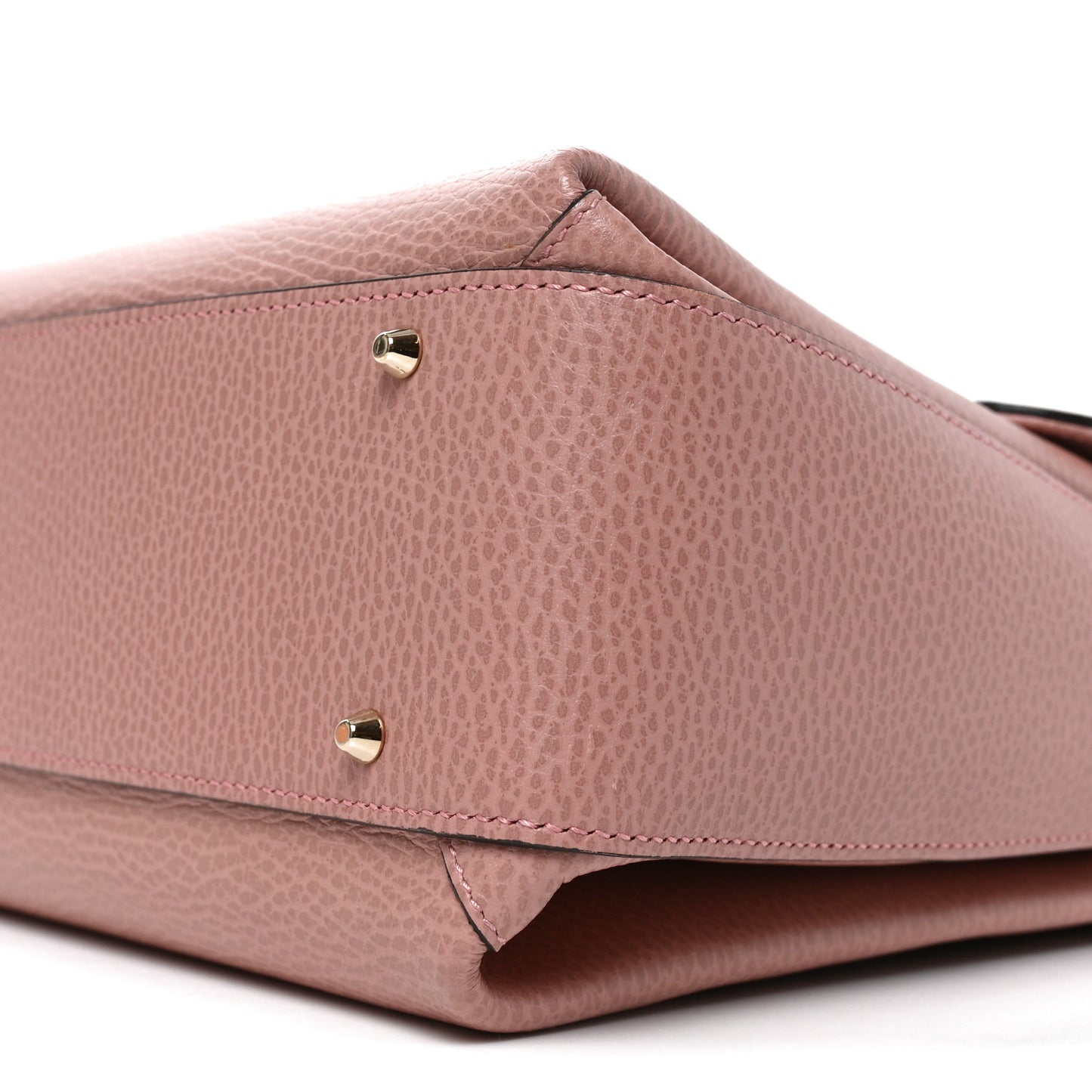 Dollar Calfskin Medium Interlocking G Top Handle Shoulder Bag Soft Pink