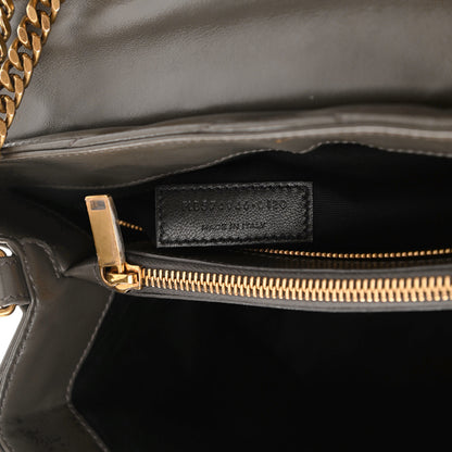 Saint Laurent Calfskin Y Quilted Monogram Medium Loulou Chain Satchel Dark Khaki 8 of 12