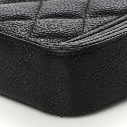 Chanel Caviar Quilted Small Boy Clutch With Chain Black 12 of 17