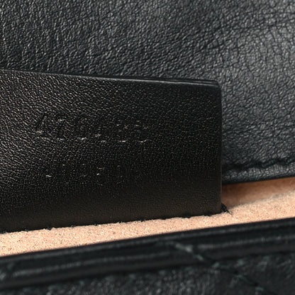 Gucci Calfskin Matelasse Super Mini GG Marmont Shoulder Bag Black 7 of 9