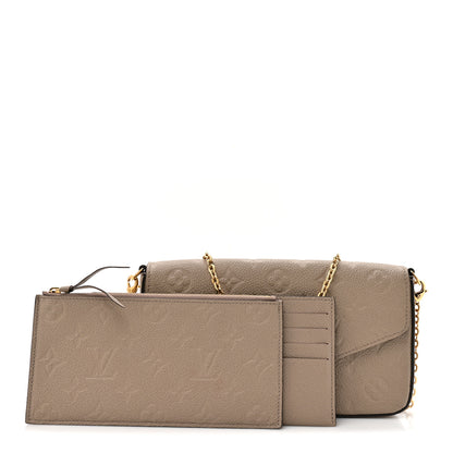 Louis Vuitton Empreinte Pochette Felicie Chain Wallet Tourterelle 3 of 11