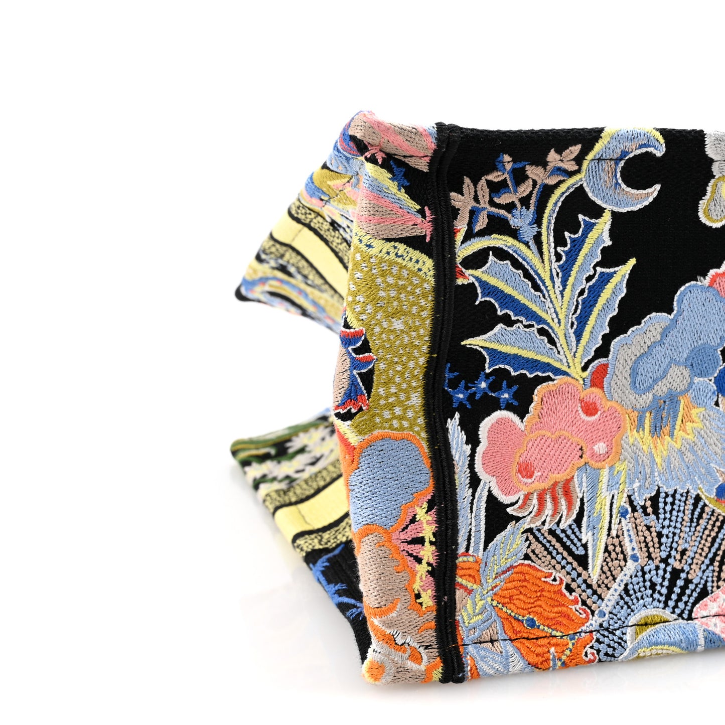 Canvas Zodiac Fantastico Embroidered Medium Book Tote Black Multicolor
