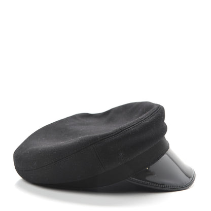 Gucci Patent Felt Newsboy Hat S Black 4 of 7