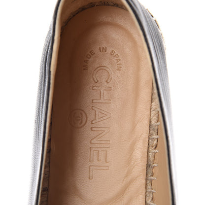 Chanel Lambskin CC Espadrilles 37 Black 8 of 10