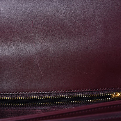 Saint Laurent Smooth Calfskin Medium Classic Monogram Universite Bag Dark Red 11 of 12
