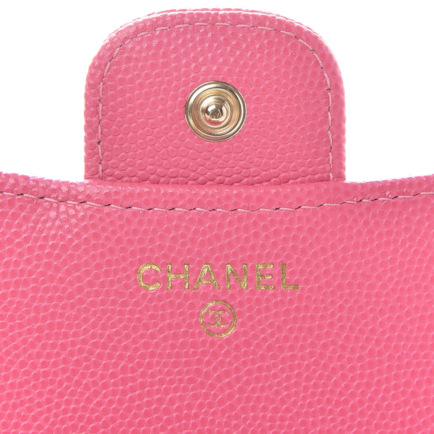 Chanel Caviar Quilted Compact Flap Wallet Pink 6 of 8