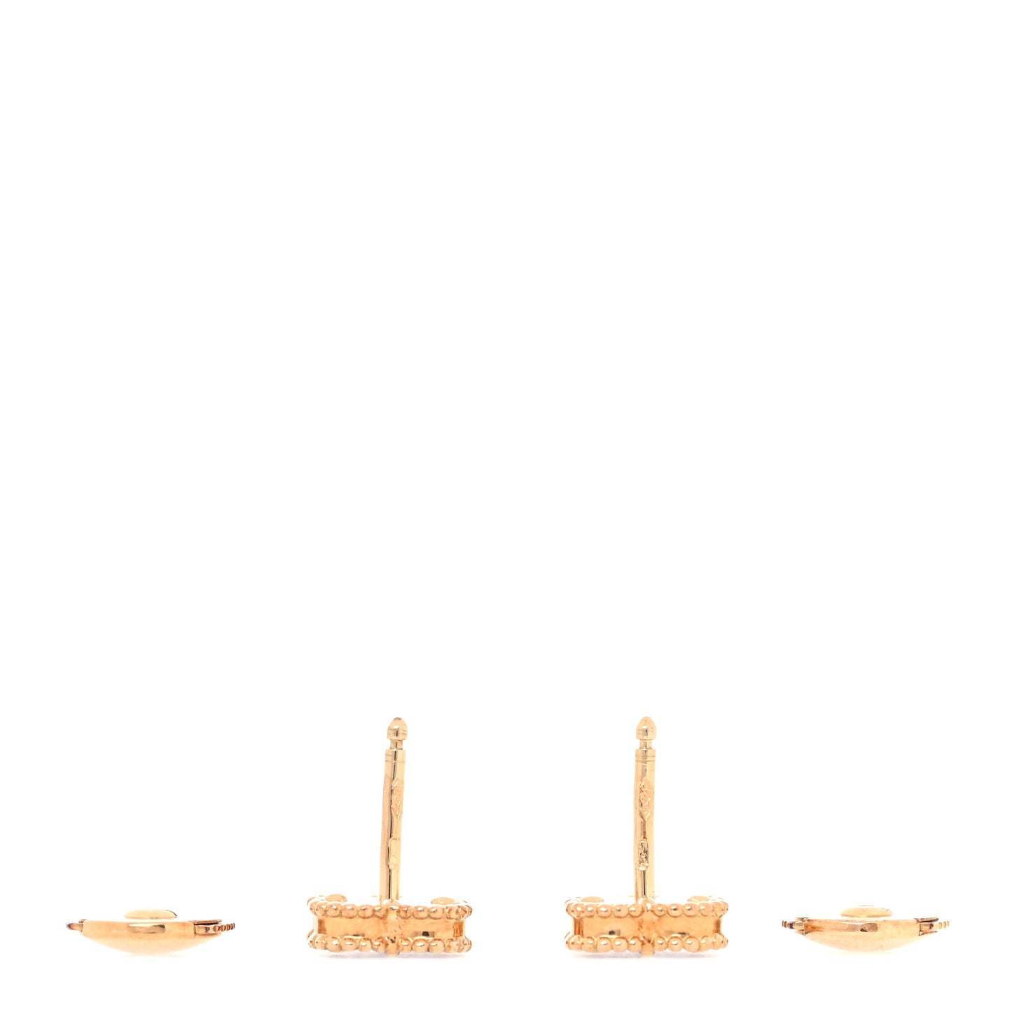 18K Yellow Gold Black Onyx Sweet Alhambra Earrings