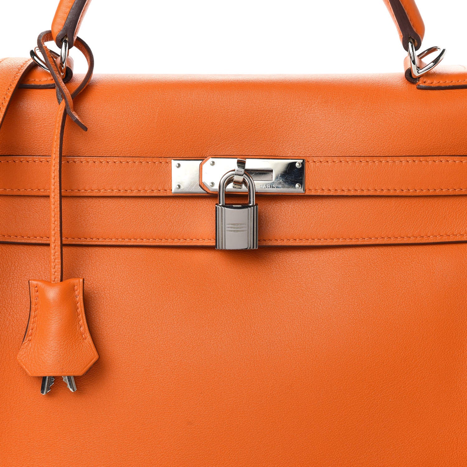 Hermes Swift Kelly Retourne 32 Orange 10 of 10