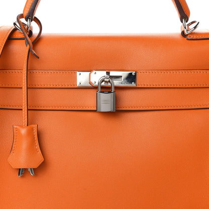 Hermes Swift Kelly Retourne 32 Orange 10 of 10