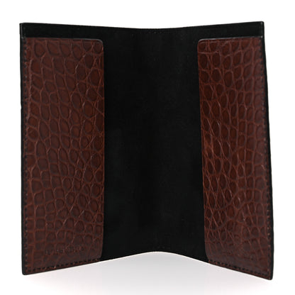 Burberry Alligator Passport Holder Brown 4 of 9