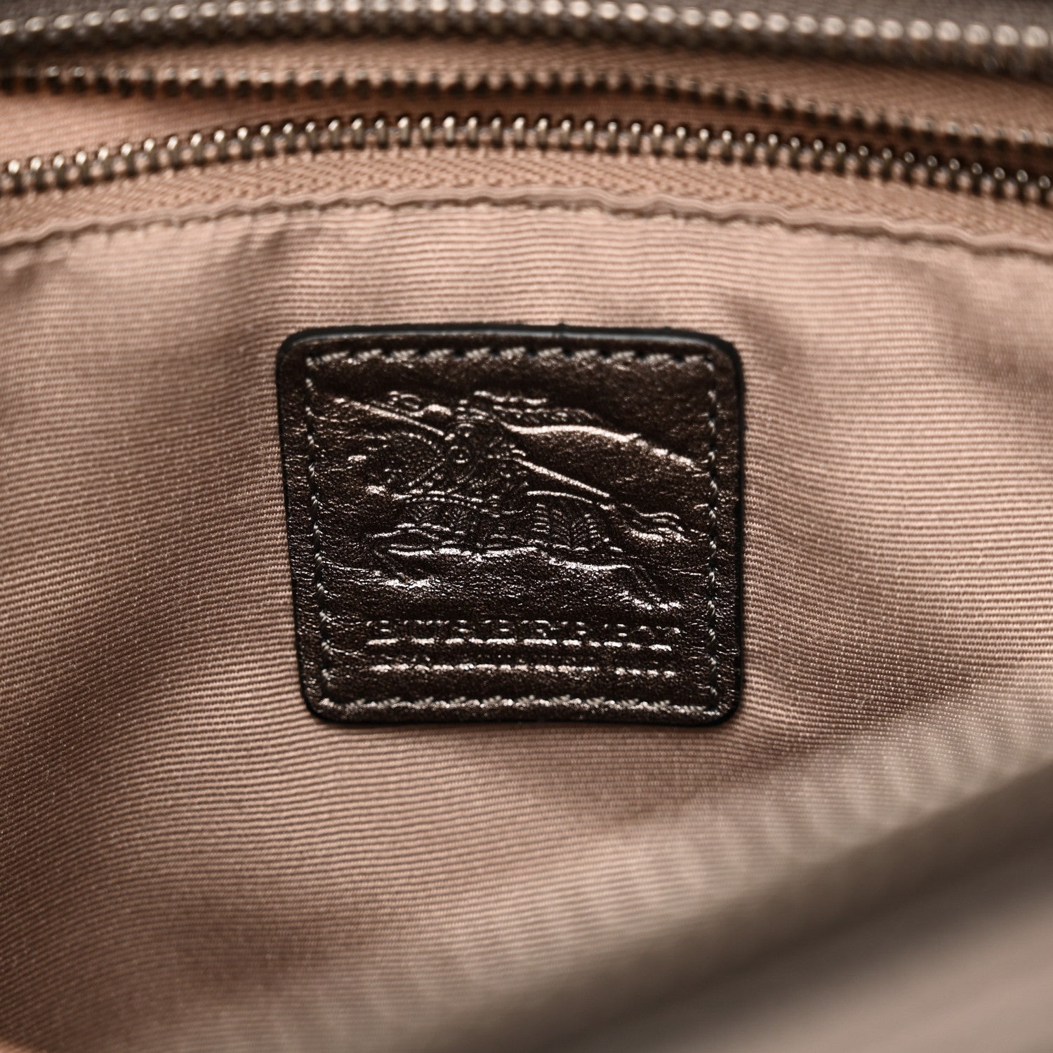 Burberry PVC Nova Check Embossed Convertible Satchel Pewter 6 of 9