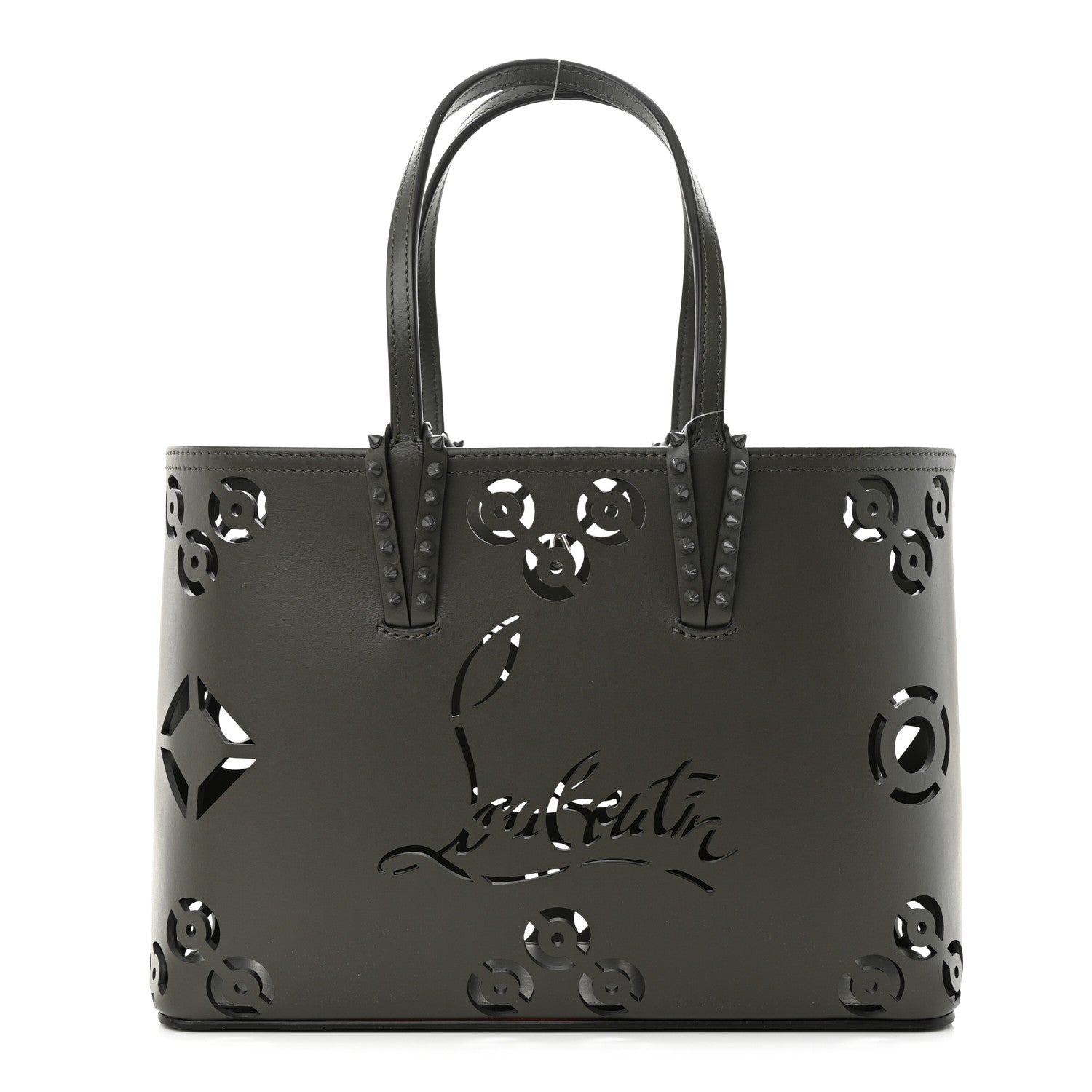 Christian Louboutin Calfskin Loubinthesky Perforated Small Cabata Tote Rocket 1 of 11