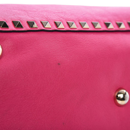 Valentino Garavani Vitello Medium Rockstud Tote Pop Fuxia 13 of 19