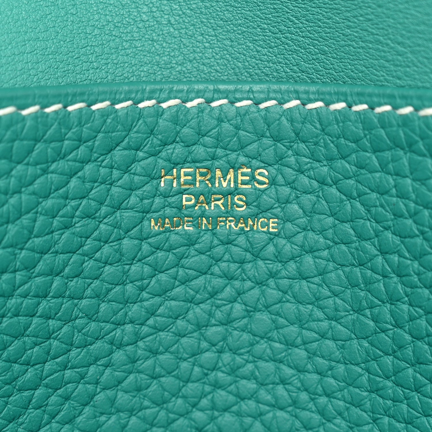 Hermes Taurillon Clemence Halzan 31 GM Vert Verone 6 of 10