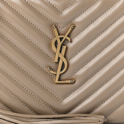 Saint Laurent Calfskin Matelasse Monogram Lou Camera Bag Dark Beige 8 of 9