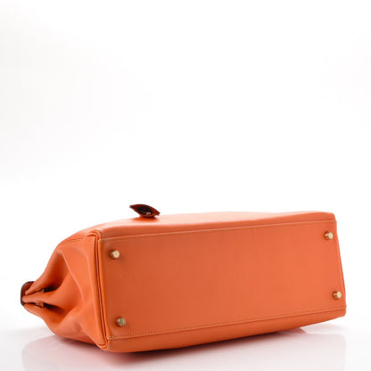 Hermes Veau Gulliver Kelly Retourne 35 Orange 5 of 13