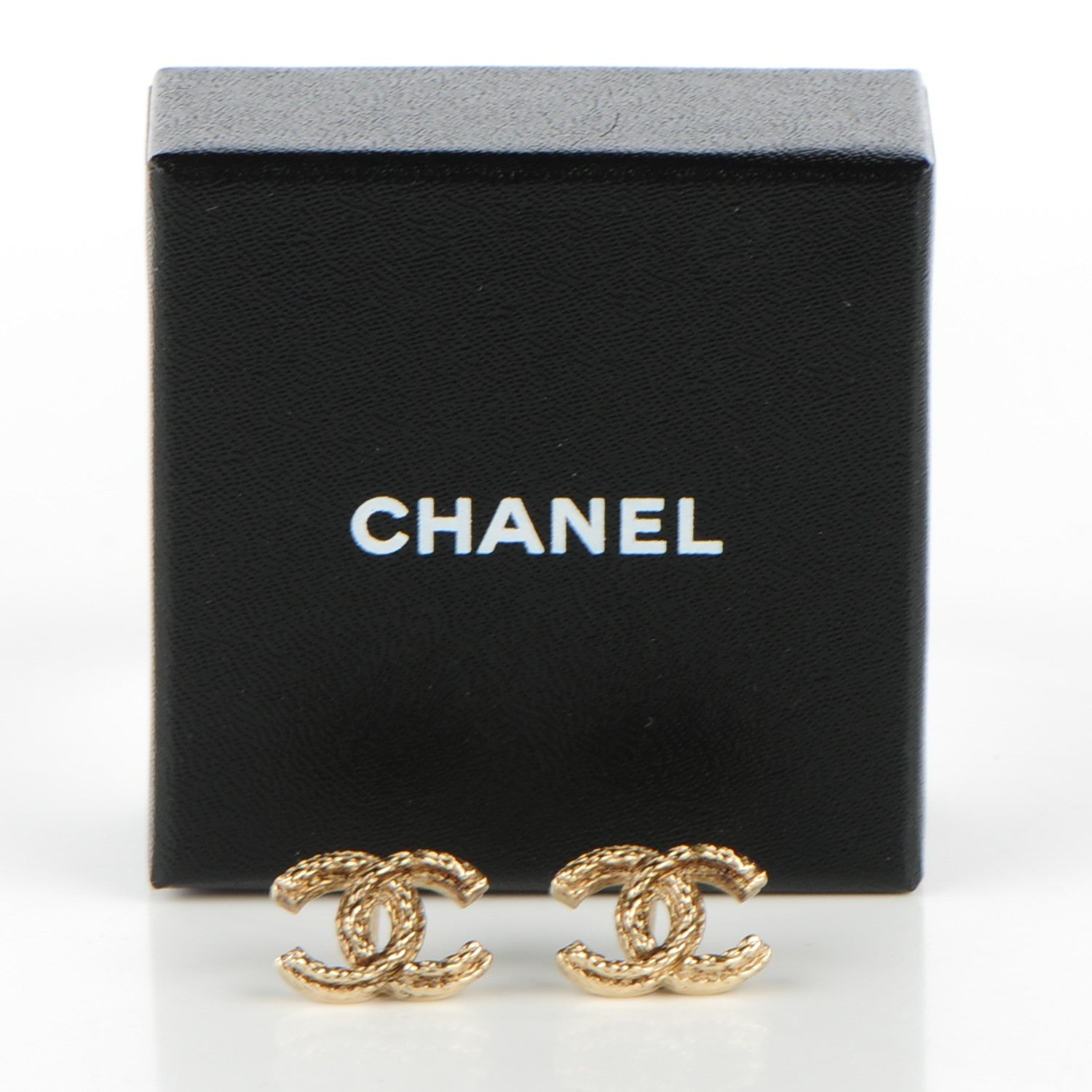 Chanel Twisted CC Earrings Light Gold 4 of 4