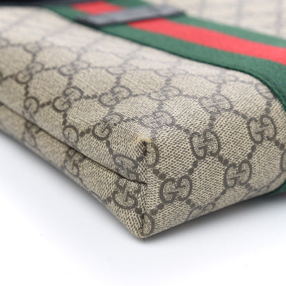 Gucci GG Supreme Monogram Web Messenger Bag Black 10 of 15