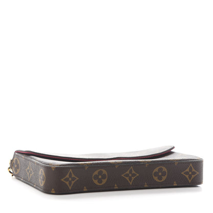 Louis Vuitton Monogram Pochette Felicie Chain Wallet Fuchsia 4 of 10
