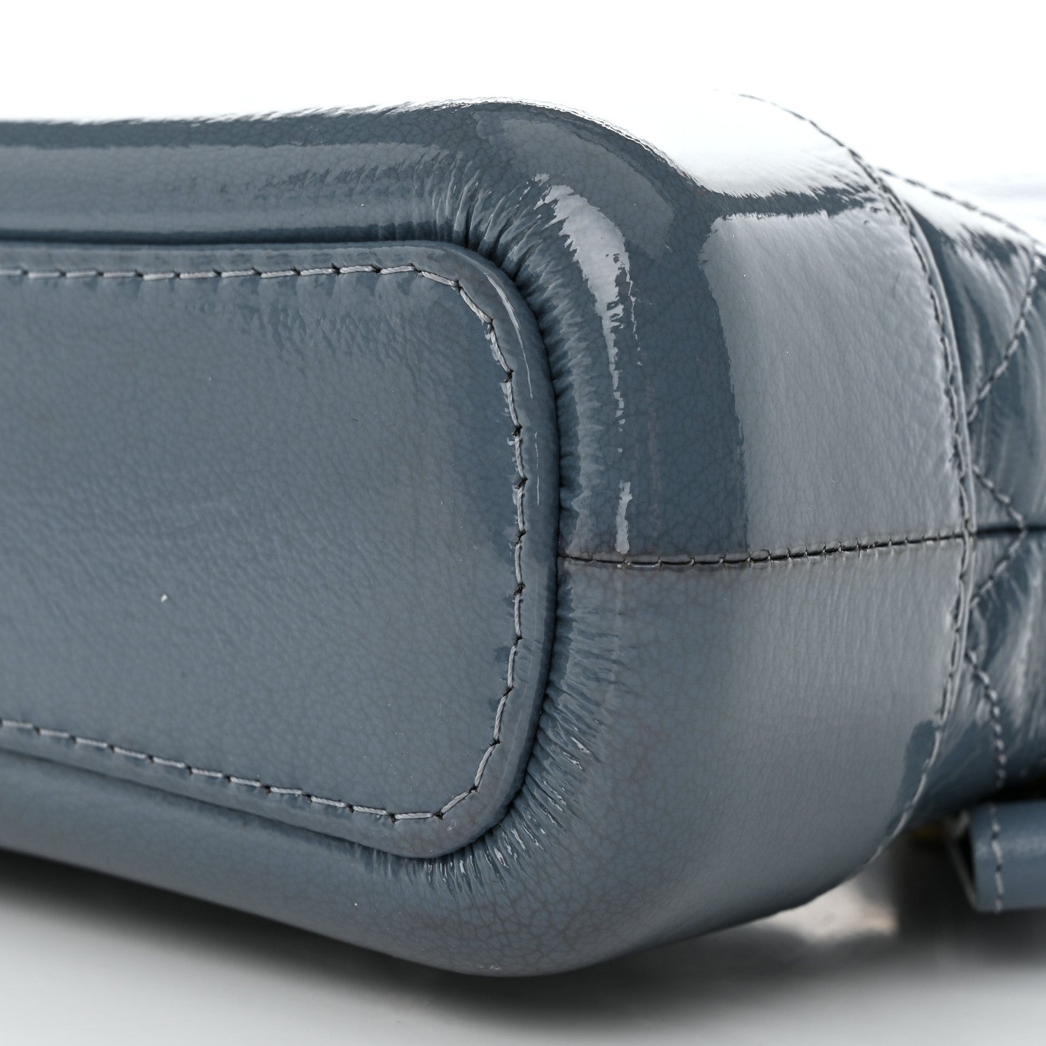 Chanel Patent Goatskin Quilted Small Gabrielle Hobo Blue 10 of 10