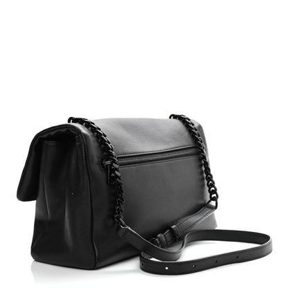 Saint Laurent Grain De Poudre Medium West Hollywood Monogram Fold-Over Black 3 of 11