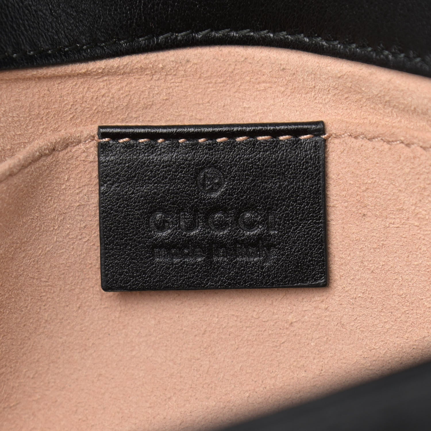 Gucci Calfskin Matelasse Mini GG Marmont Shoulder Bag Black 6 of 10