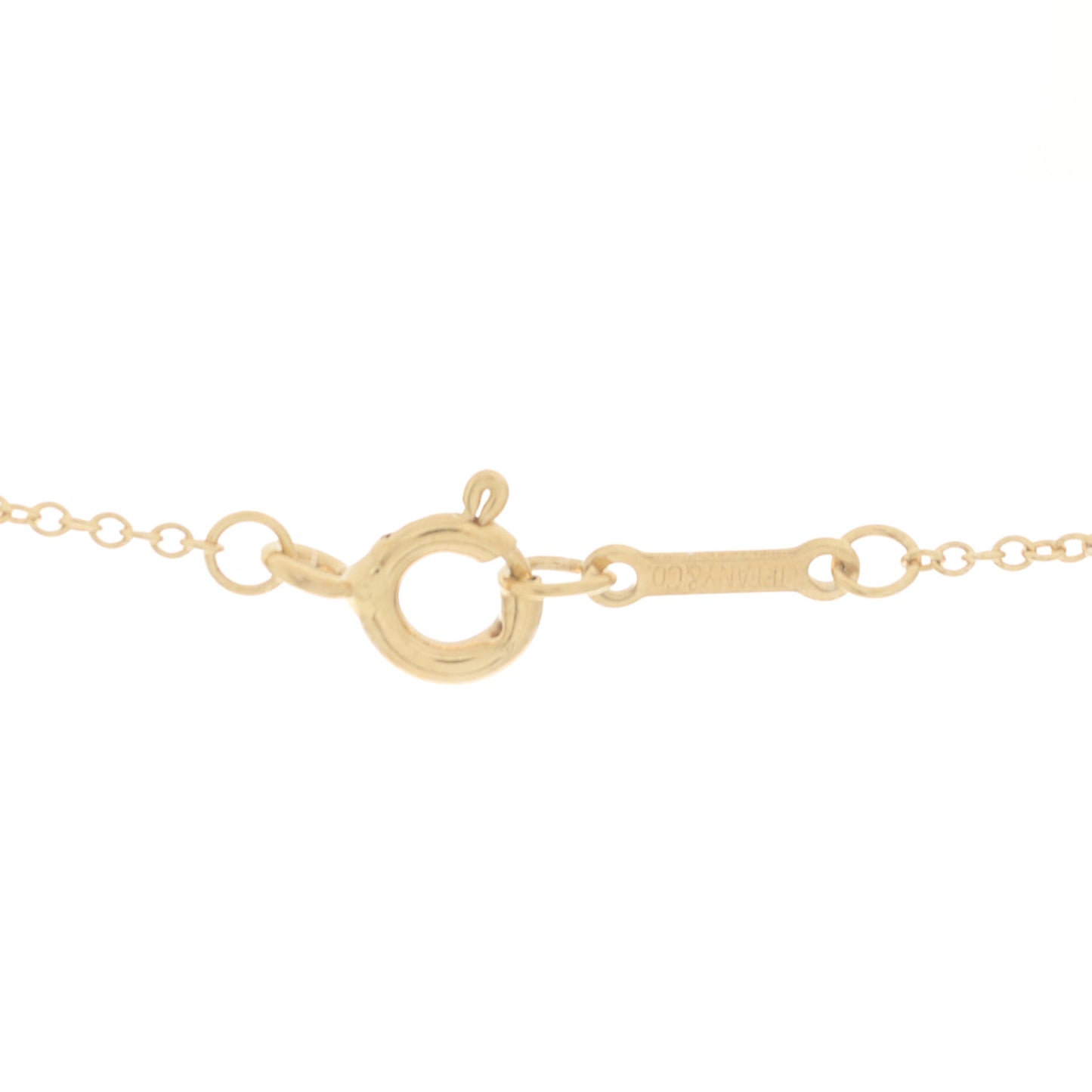 18K Yellow Gold Diamond Small Paloma Picasso Loving Heart Pendant Necklace