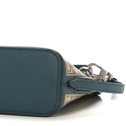 Gucci X SEGA Calfskin GUCCY Stars Mini Dome Shoulder Bag Dusty Turquoise Gold 10 of 10