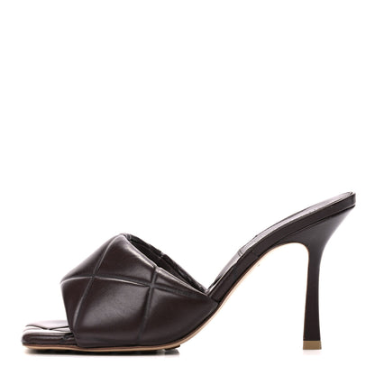 Bottega Veneta Nappa Quilted Rubber Lido Mule Sandals 38.5 Fondant 1 of 12