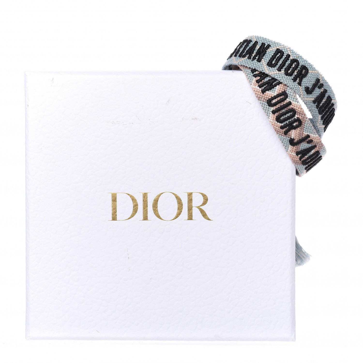 Christian Dior Woven Cotton J'Adior Friendship Bracelet Set Blue Nude 7 of 7