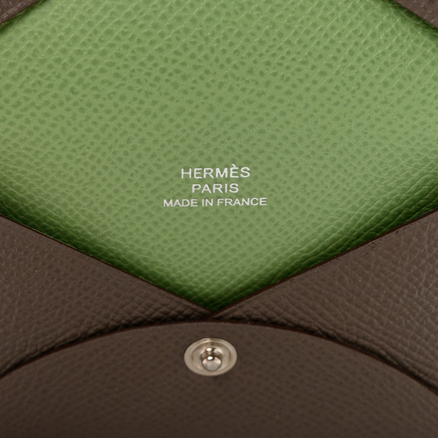 Epsom Verso Calvi Card Case Etain Vert Criquet