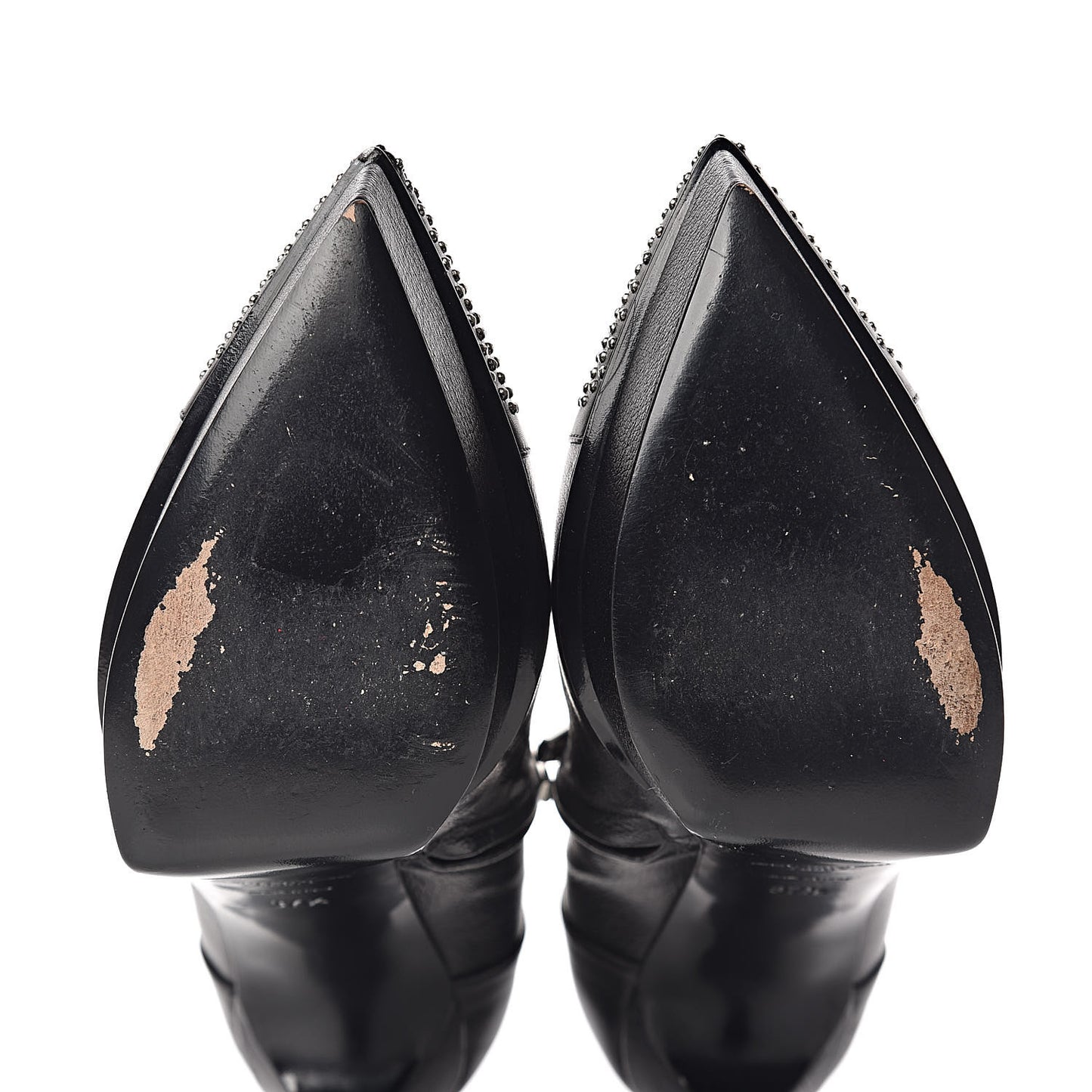 Calfskin Studded Janis 105 Boots 37.5 Black