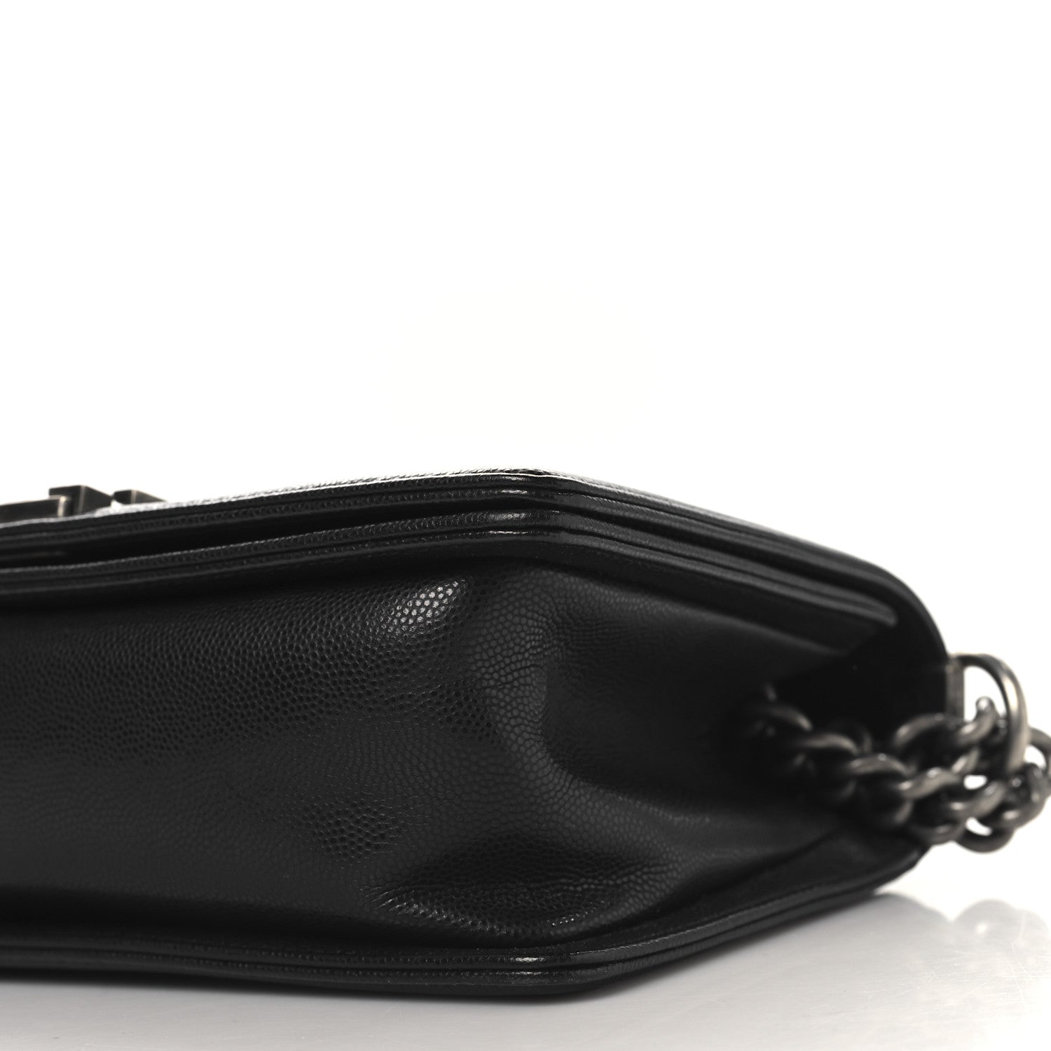 Chanel Caviar Chevron Quilted Medium Boy Flap Black 10 of 10