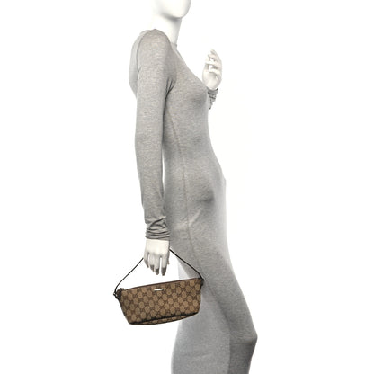 Gucci Monogram Web Boat Pochette Brown 2 of 15