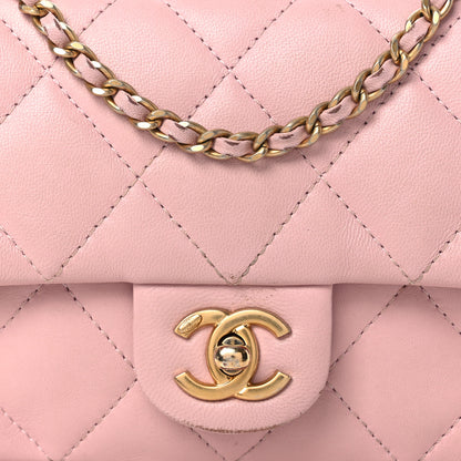 Chanel Lambskin Quilted Mini Heart Charms Flap Light Pink 8 of 16
