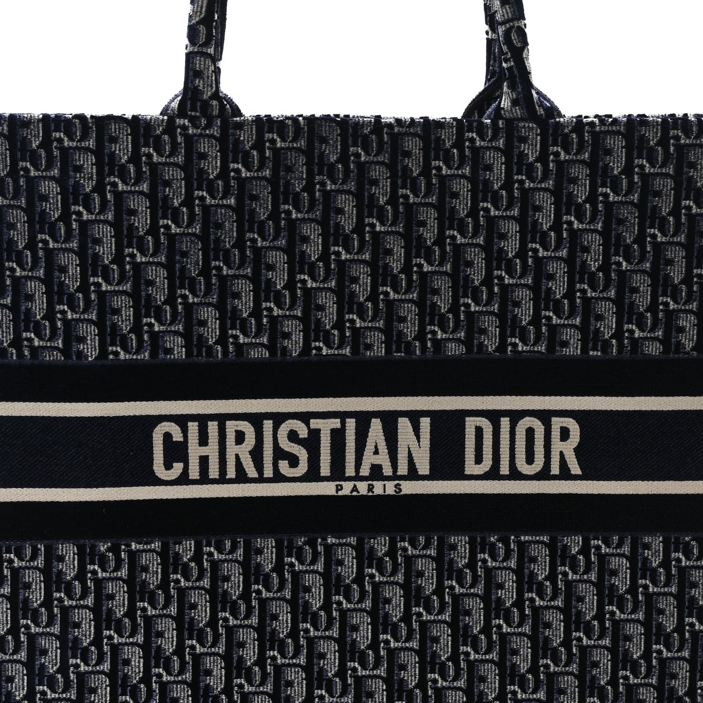 Oblique Velvet Large Book Tote Blue Multicolor