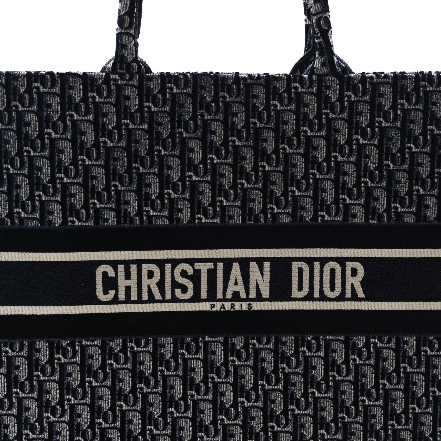 Christian Dior Oblique Velvet Large Book Tote Blue Multicolor 8 of 11