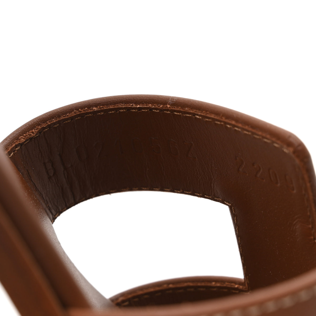Hermes Box Calfskin Oran Sandals 37.5 Gold 9 of 10