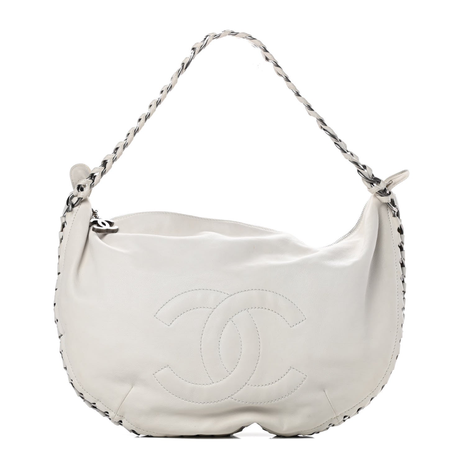 Chanel Calfskin Modern Chain Hobo White 1 of 13