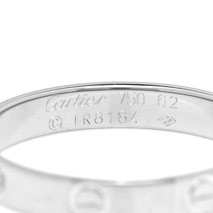 Cartier 18K White Gold 3.5mm LOVE Wedding Band Ring 62 10 4 of 4