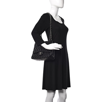 Chanel Lambskin Quilted Jumbo Single Flap Black 2 of 10