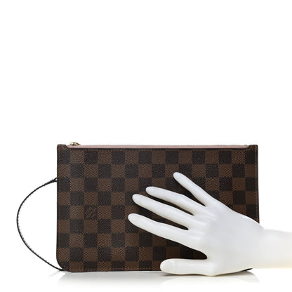 Louis Vuitton Damier Ebene Neverfull MM GM Pochette Rose Ballerine 2 of 10