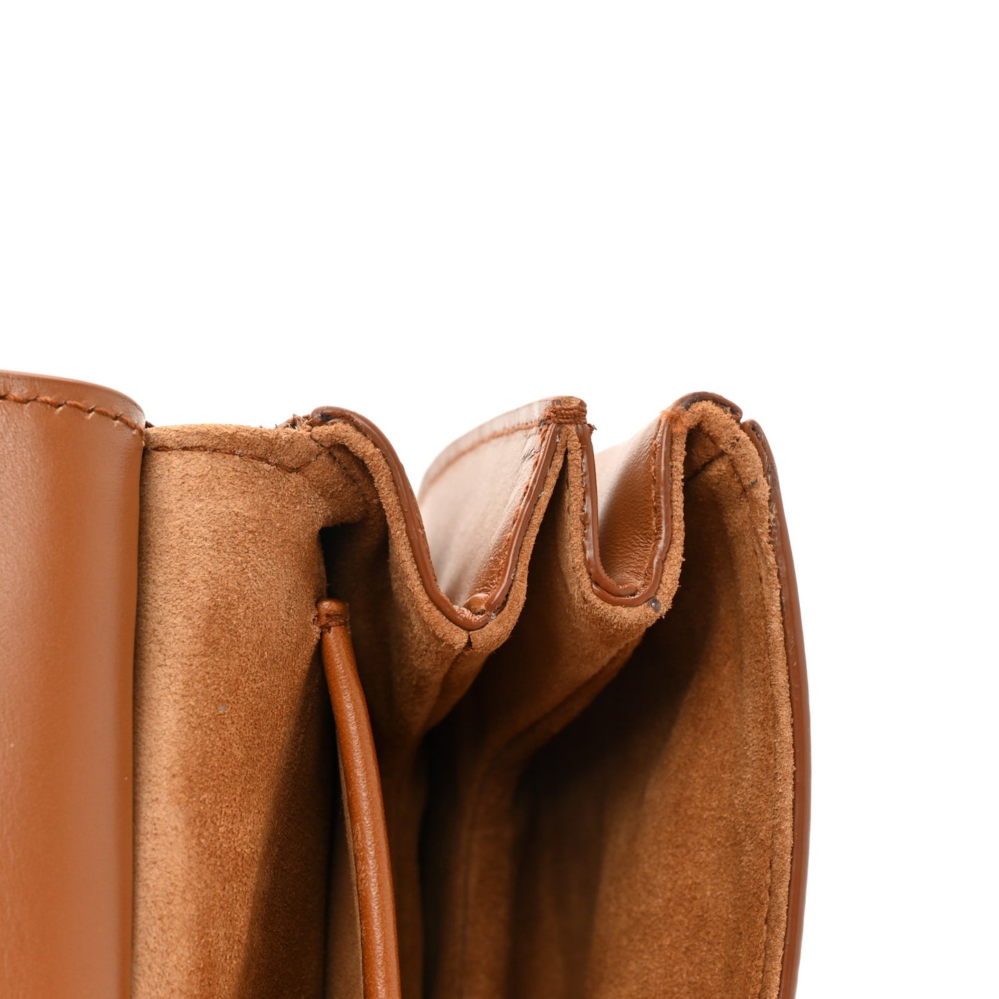 Smooth Calfskin Small Charlie Shoulder Bag Miel Dark