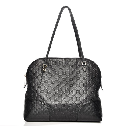 Gucci Guccissima Medium Bree Shoulder Bag Black 1 of 12