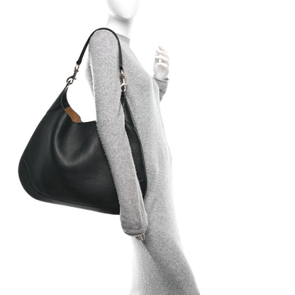 Gucci Soft Grained Calfskin Maxi B Hobo Black 2 of 10