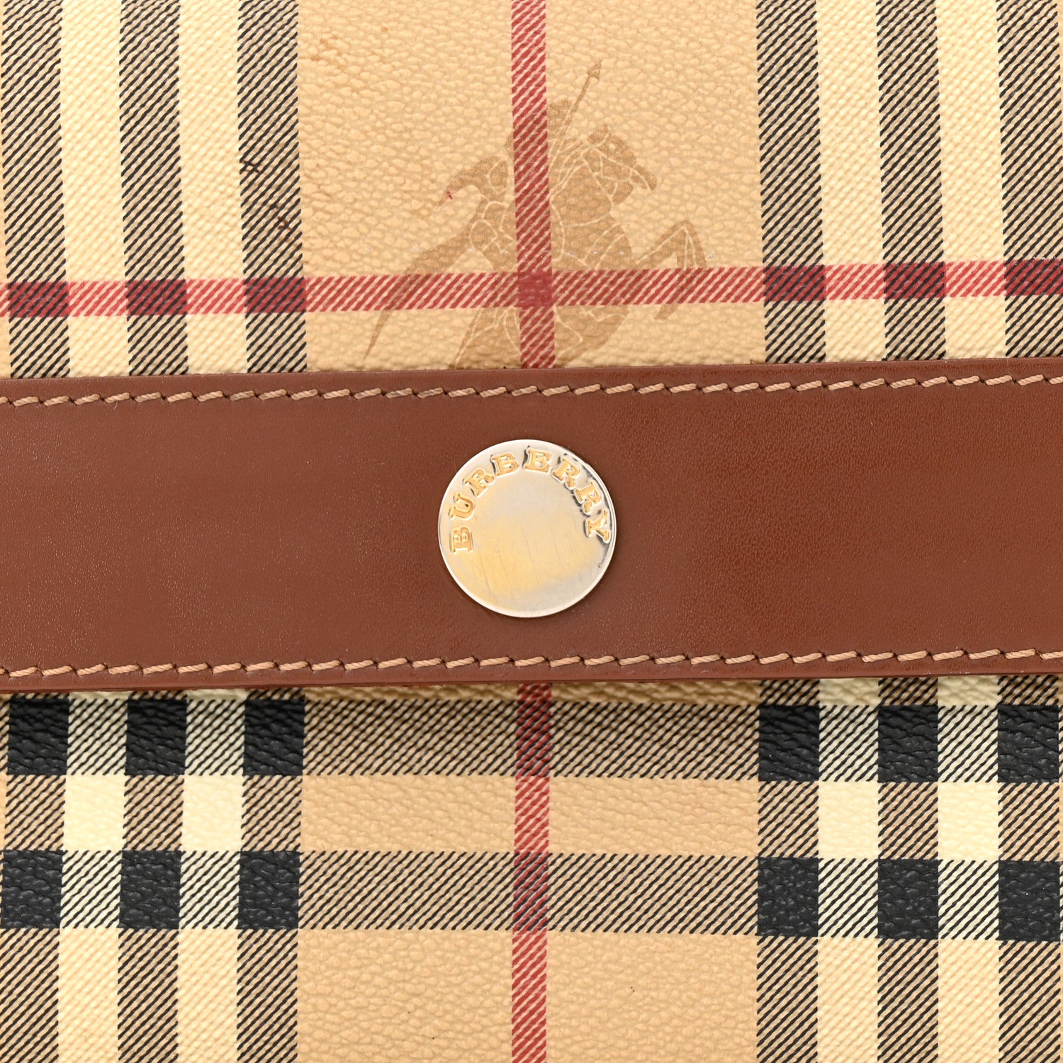 Burberry Haymarket Check Shoulder Bag Red 8 of 16