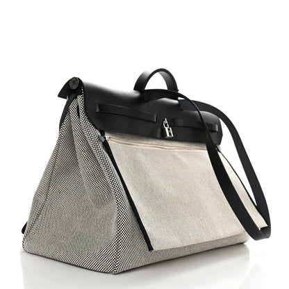 Hermes Criss Viking Vache Hunter Herbag Cabin Zip Retourne 50 Ecru Black 4 of 12