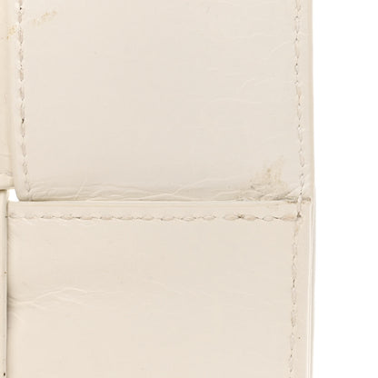 Bottega Veneta Calfskin Intreccio Plisse Cassette Crossbody Bag White 12 of 15